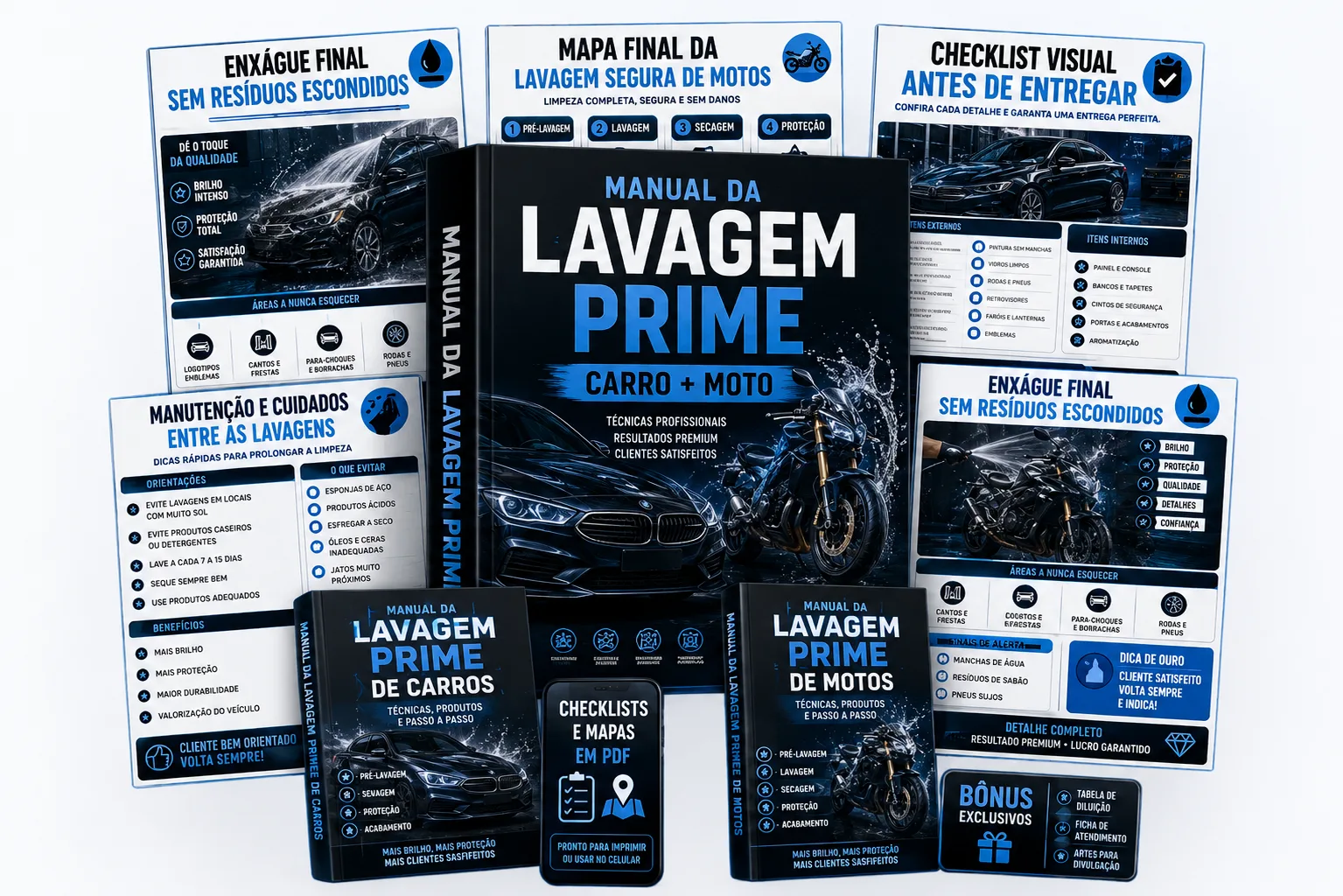 Manual da Lavagem Prime — Carro e Moto