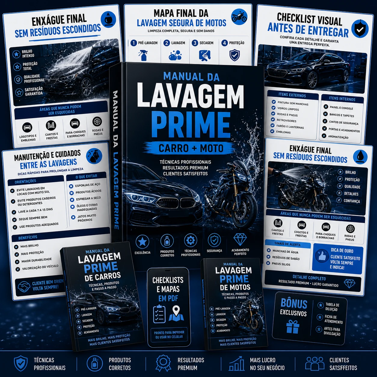Manual da Lavagem Prime — Carro e Moto